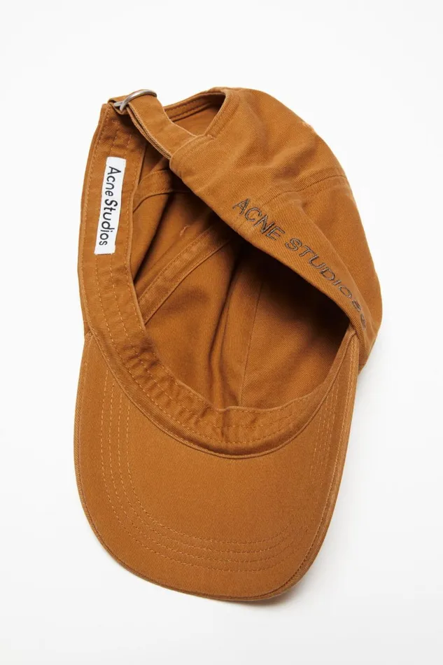 Men Twill Cap Toffee Brown Acne Studios Hats