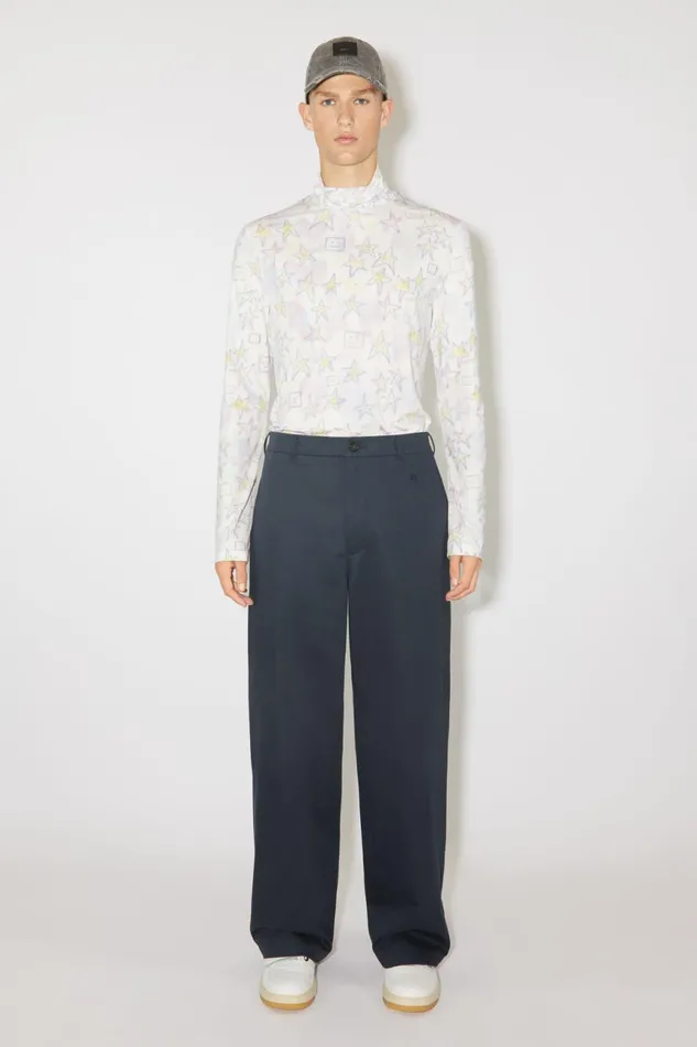 Men Twill Chino Trousers 8211 Regular Fit Midnight Blue Acne Studios Trousers