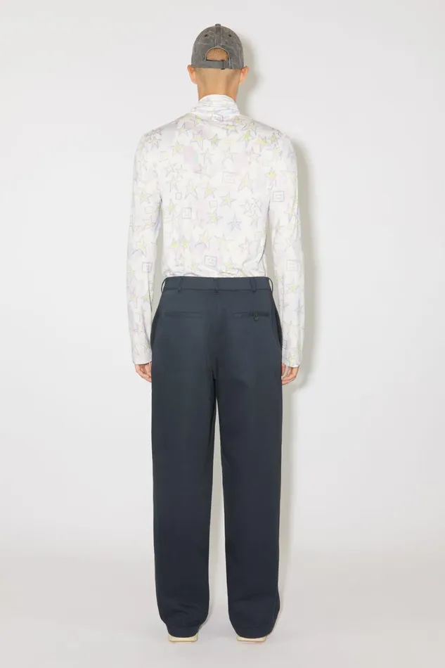 Men Twill Chino Trousers 8211 Regular Fit Midnight Blue Acne Studios Trousers