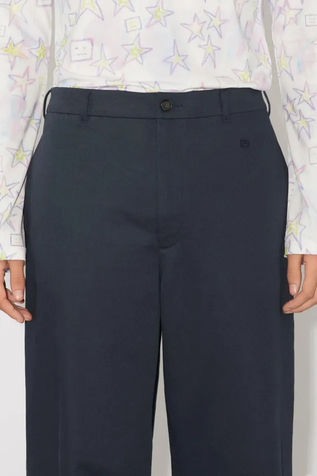 Men Twill Chino Trousers 8211 Regular Fit Midnight Blue Acne Studios Trousers