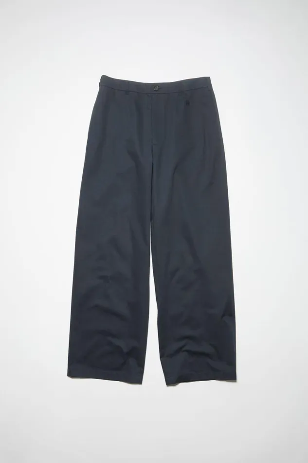 Men Twill Chino Trousers 8211 Regular Fit Midnight Blue Acne Studios Trousers