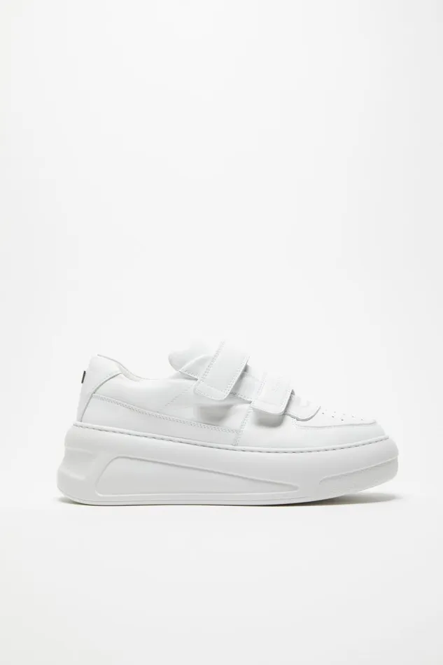Men Velcro Strap Platform Sneakers Optic Whiteoptic White Acne Studios Face Collection