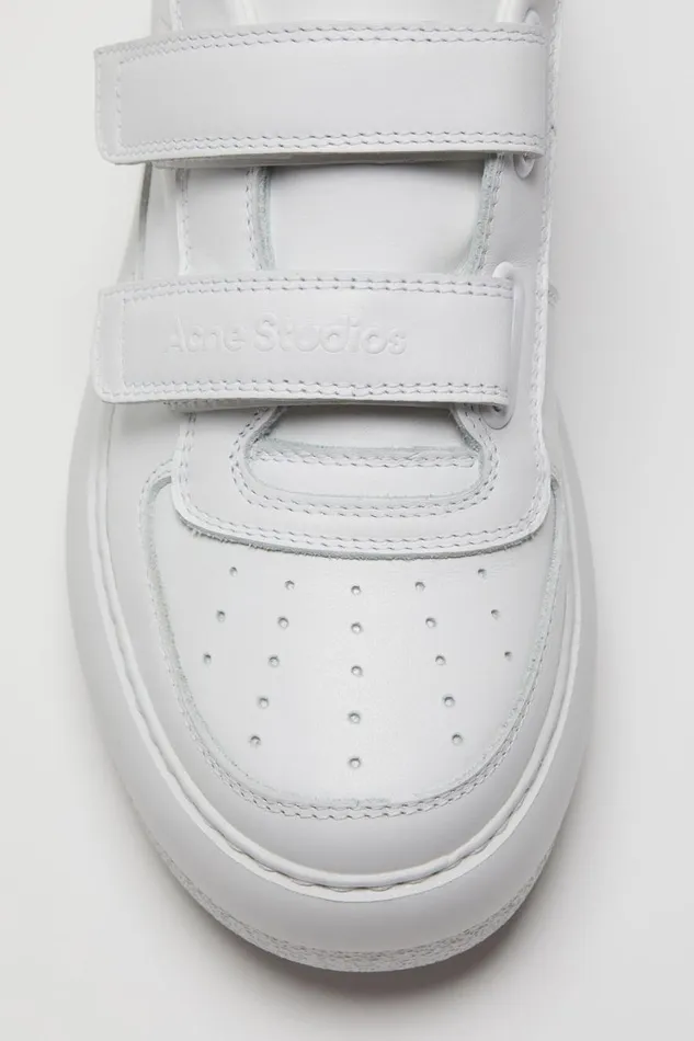 Men Velcro Strap Platform Sneakers Optic Whiteoptic White Acne Studios Face Collection