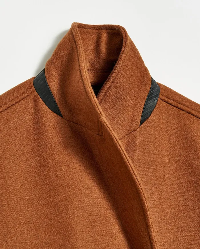 Men Walking Car Coat Rust Billy Reid Jackets and Outerwear