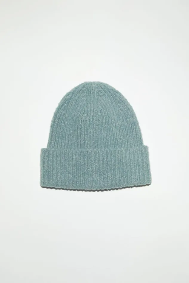 Men Wool Blend Beanie Mineral Blue Acne Studios Hats
