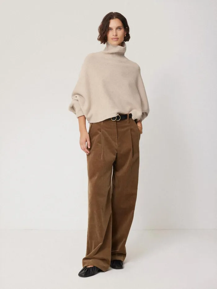 Merino Poncho Jumper Cream Women Jigsaw Knitwear and Cashmere