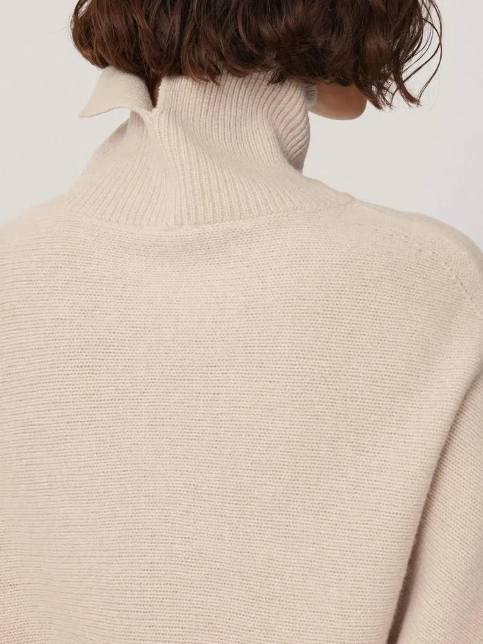 Merino Poncho Jumper Cream Women Jigsaw Knitwear and Cashmere