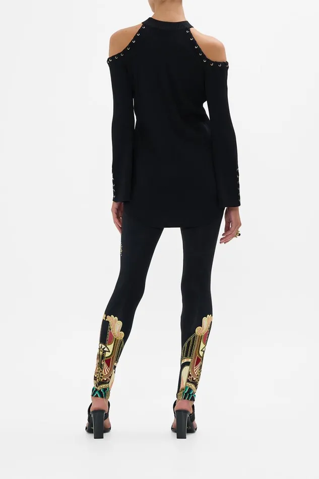 METAL HOTFIX EMBELLISHED LEGGINGS THEY CALLED HER NEFERTARI They Called Her Nefertari Womens Camilla Leggings
