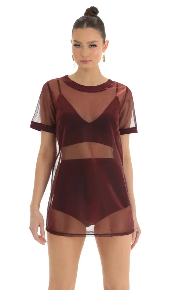 Metallic Three Piece Dress Set Red Women LUCY IN THE SKY TwoPiece Sets