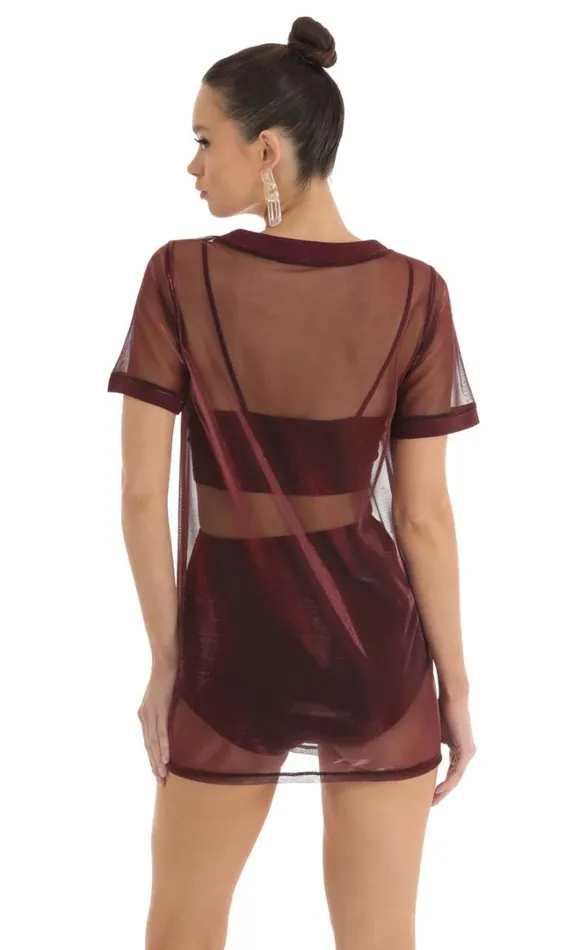 Metallic Three Piece Dress Set Red Women LUCY IN THE SKY TwoPiece Sets Metallic Three Piece Dress Set Red Women LUCY IN THE SKY TwoPiece Sets