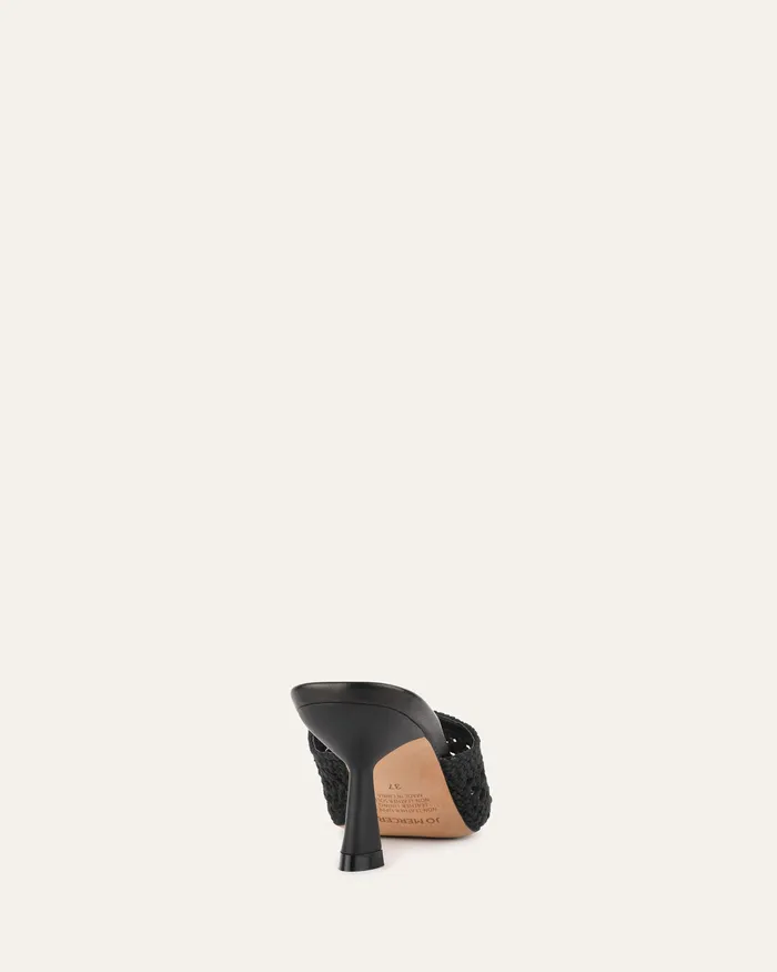MID HEELS Jordyn mid heel sandals black textile jomercer Women MID HEELS Jordyn mid heel sandals black textile jomercer Women