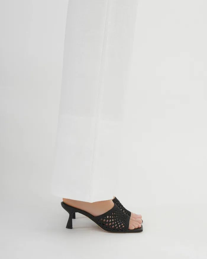 MID HEELS Jordyn mid heel sandals black textile jomercer Women MID HEELS Jordyn mid heel sandals black textile jomercer Women