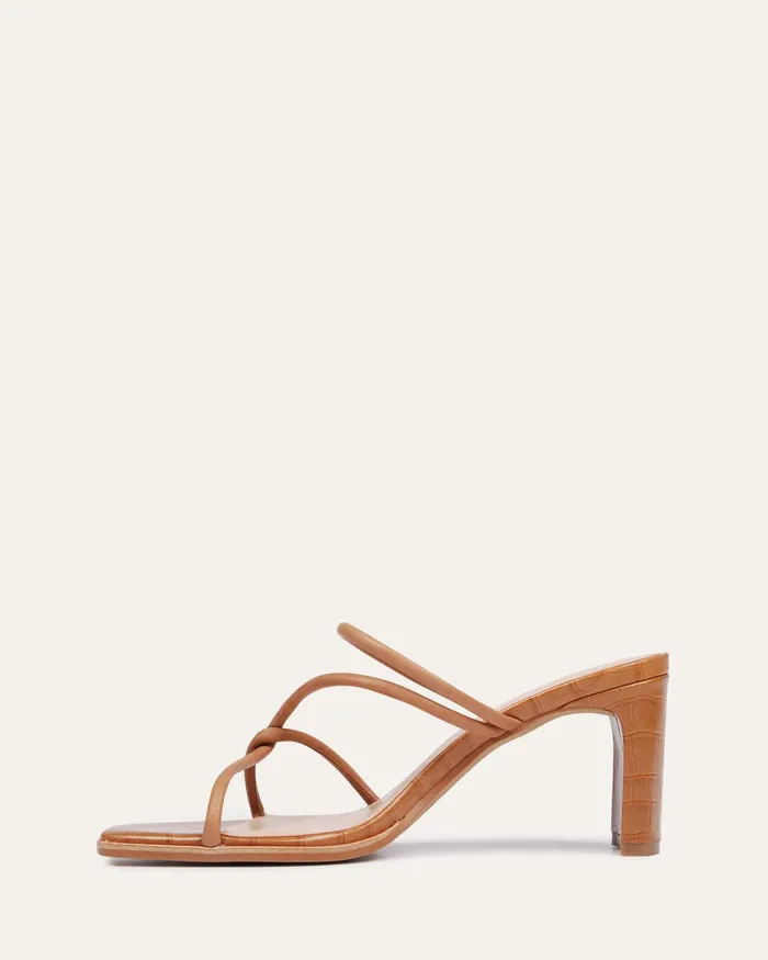 MID HEELS Women Novi mid heel sandals tan leather jomercer MID HEELS Women Novi mid heel sandals tan leather jomercer