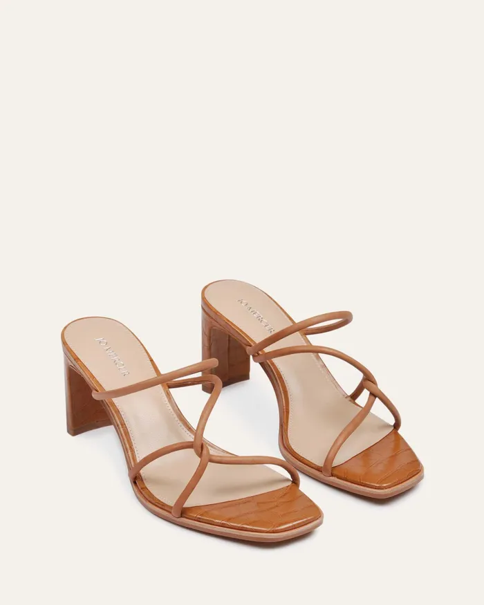 MID HEELS Women Novi mid heel sandals tan leather jomercer MID HEELS Women Novi mid heel sandals tan leather jomercer