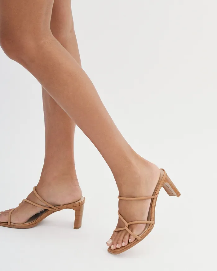 MID HEELS Women Novi mid heel sandals tan leather jomercer MID HEELS Women Novi mid heel sandals tan leather jomercer