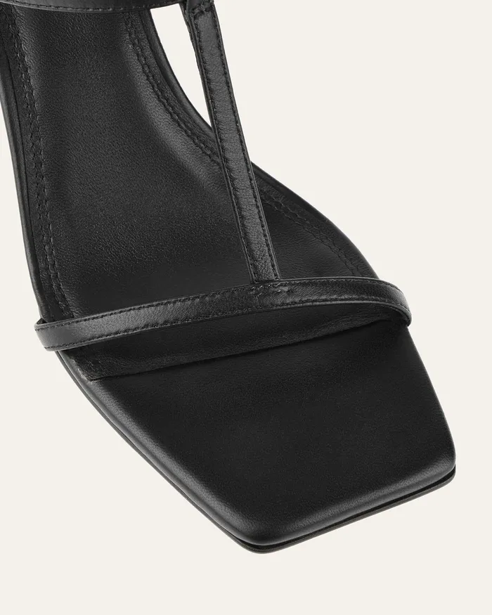 MID SANDALS Ophelia mid heel wedges black leather 8211 jomercer Women MID SANDALS Ophelia mid heel wedges black leather 8211 jomercer Women