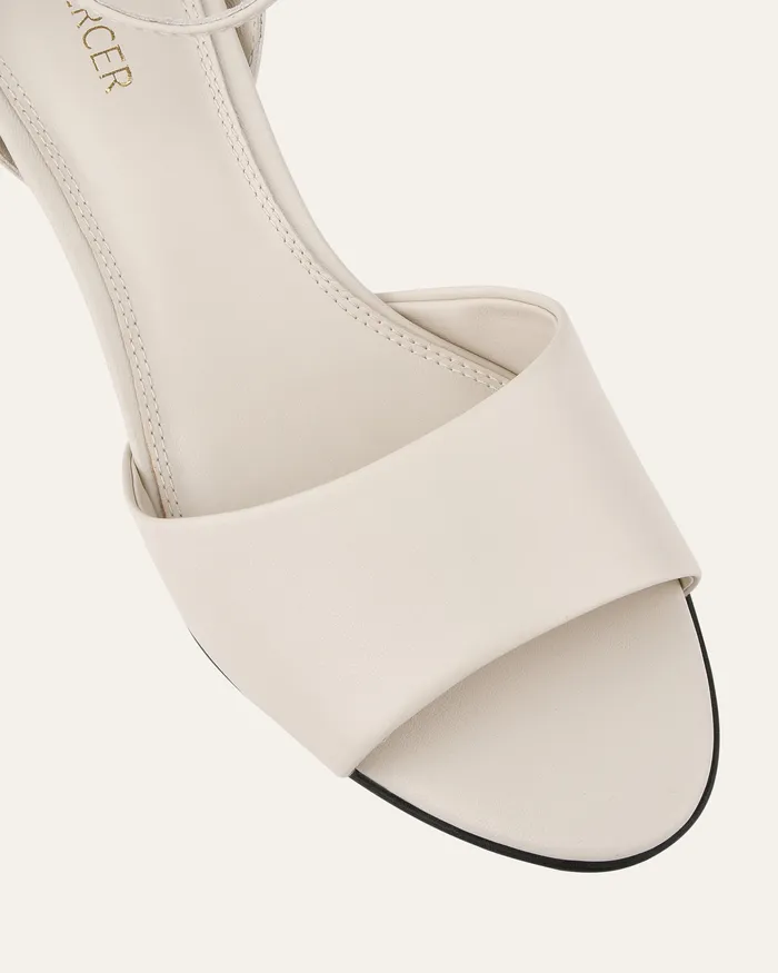 MID SANDALS Women jomercer Tanya mid heel sandals off white leather MID SANDALS Women jomercer Tanya mid heel sandals off white leather