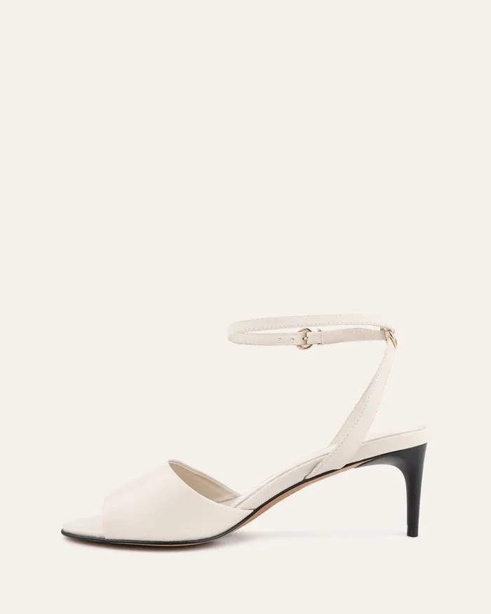 MID SANDALS Women jomercer Tanya mid heel sandals off white leather MID SANDALS Women jomercer Tanya mid heel sandals off white leather