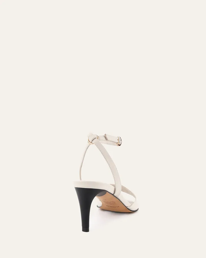 MID SANDALS Women jomercer Tanya mid heel sandals off white leather MID SANDALS Women jomercer Tanya mid heel sandals off white leather