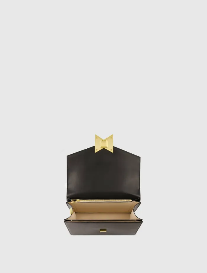 Mini Leather Tone On Tone Crossbody Bag 8211 FINAL SALE Black Crossbody Bags Mac Duggal Women