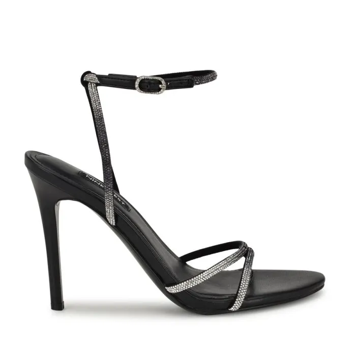 Missey Ankle Strap Sandals Black Women Nine West Sandals