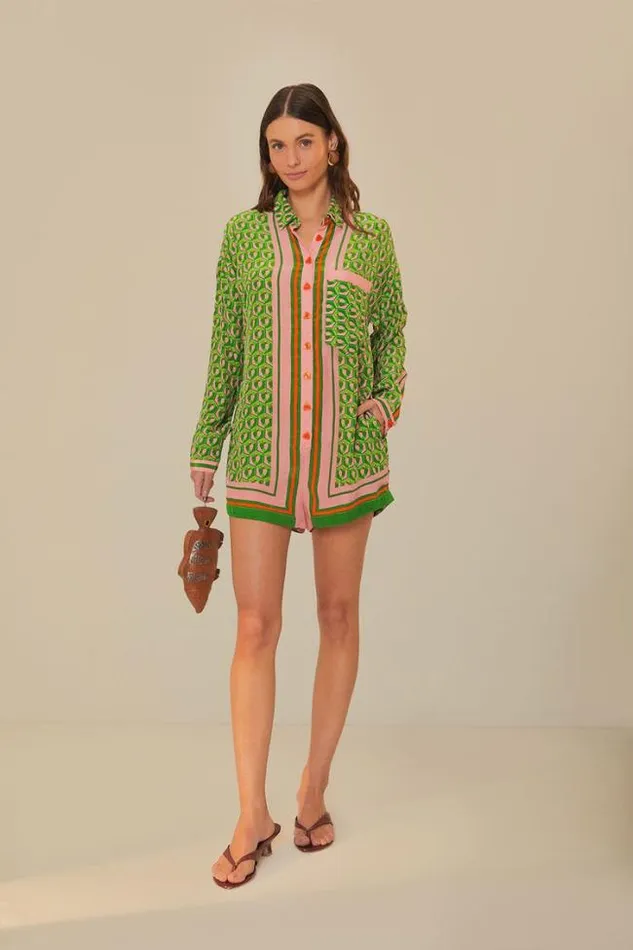 Mixed Cashew Scarf Romper Women FARM Rio Rompers