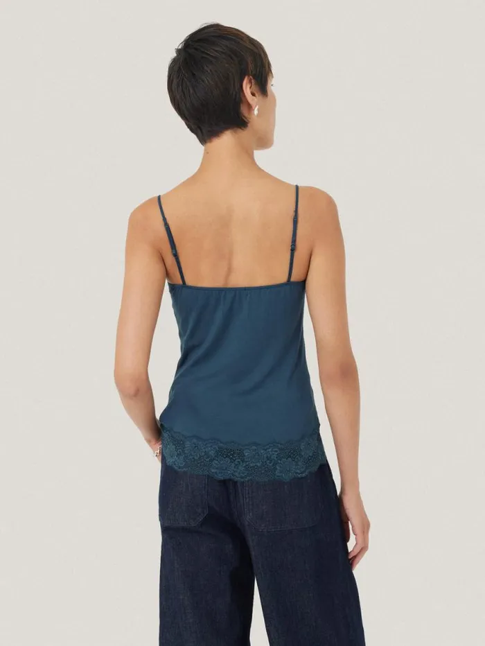 Modal Lace Vest Smoke Women Jigsaw Shirts and Tops