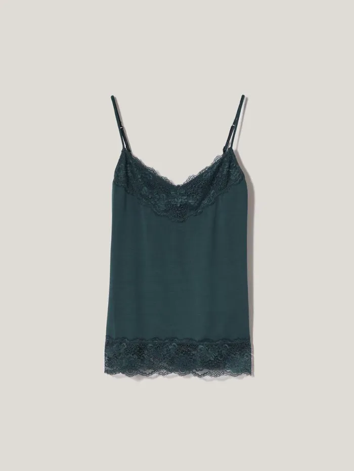 Modal Lace Vest Smoke Women Jigsaw Shirts and Tops