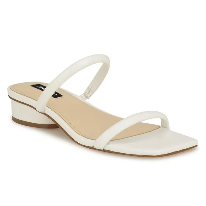 Morella Slide Sandals White Women Nine West Sandals Morella Slide Sandals White Women Nine West Sandals