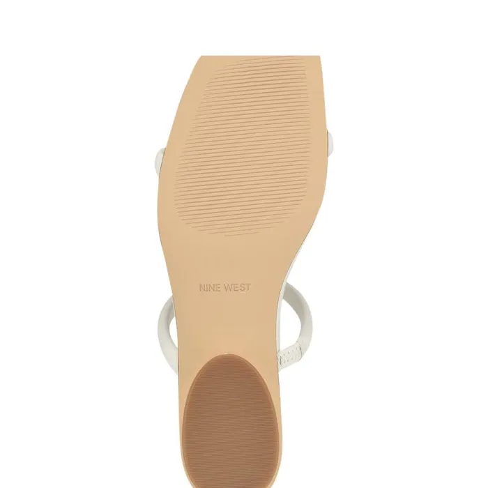 Morella Slide Sandals White Women Nine West Sandals Morella Slide Sandals White Women Nine West Sandals