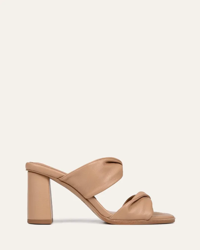 MULES Caylie high heel sandals beige leather jomercer Women
