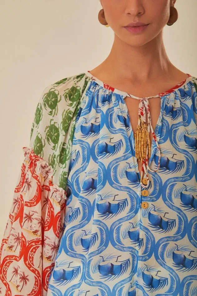 Multicolor Summer Mix Blouse Women FARM Rio Blouses