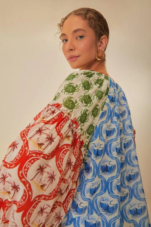 Multicolor Summer Mix Blouse Women FARM Rio Blouses