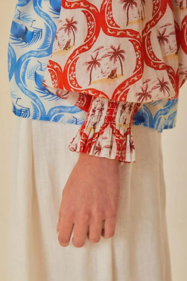Multicolor Summer Mix Blouse Women FARM Rio Blouses