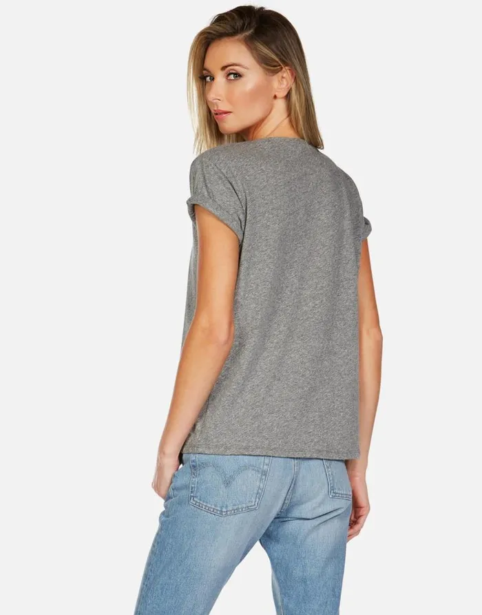 Myra Love Boxing Heather Grey Women Lauren Moshi Short Sleeve