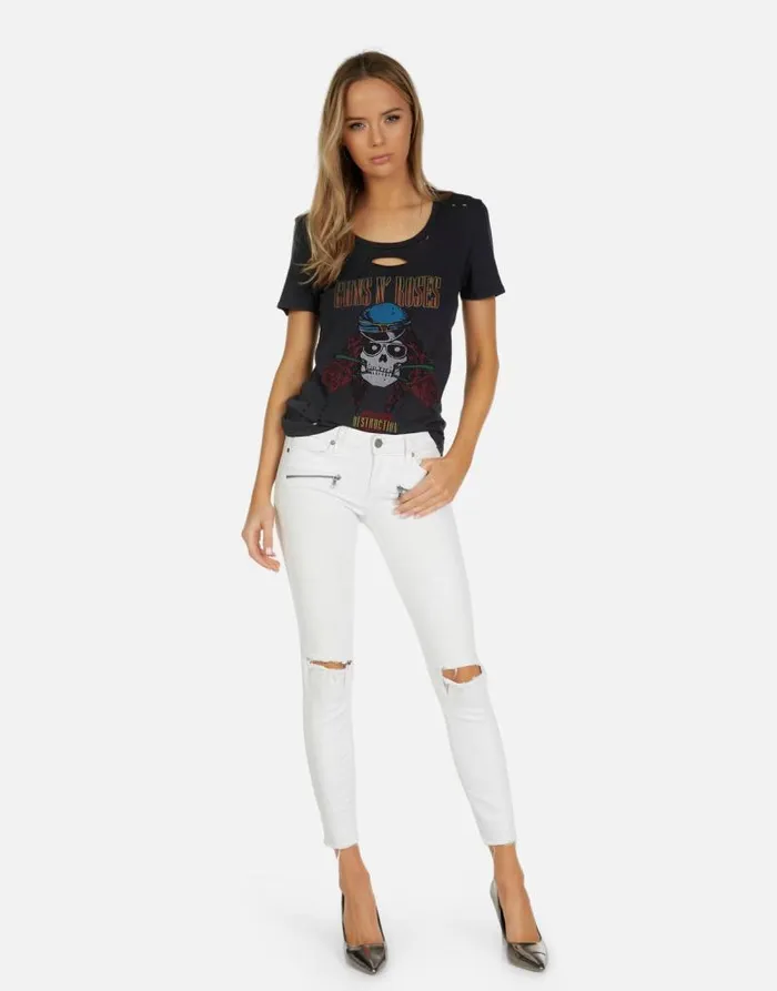 Myra X Guns N039 Roses Skull Onyx Women Lauren Moshi Short Sleeve