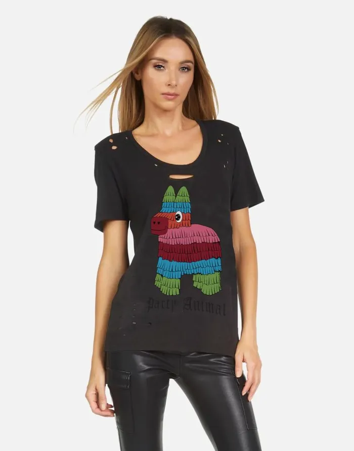 Myra X Party Animal Onyx Women Lauren Moshi Short Sleeve