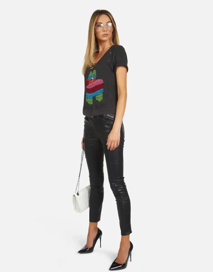 Myra X Party Animal Onyx Women Lauren Moshi Short Sleeve