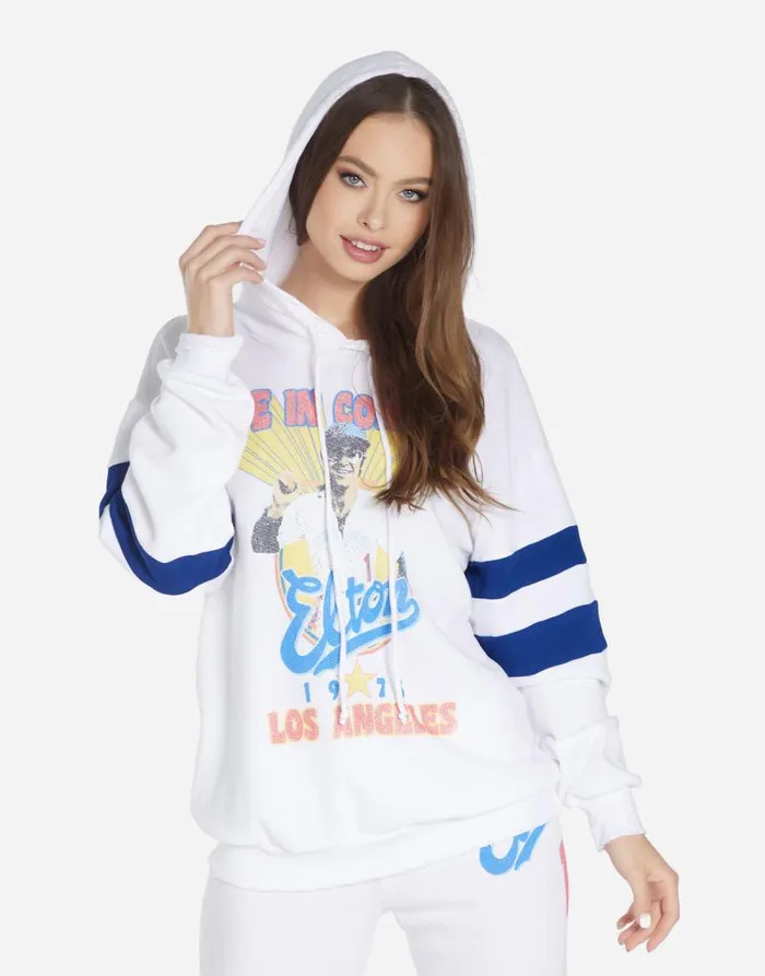 Nadine Elton John Dodgers Whiteelectric Blue Women Lauren Moshi Hoodies
