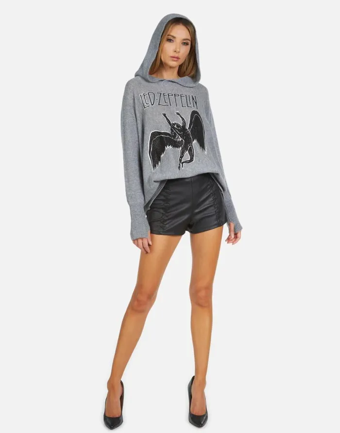 Namiko Led Zeppelin Outline Charcoal Women Lauren Moshi Sweaters and Knits