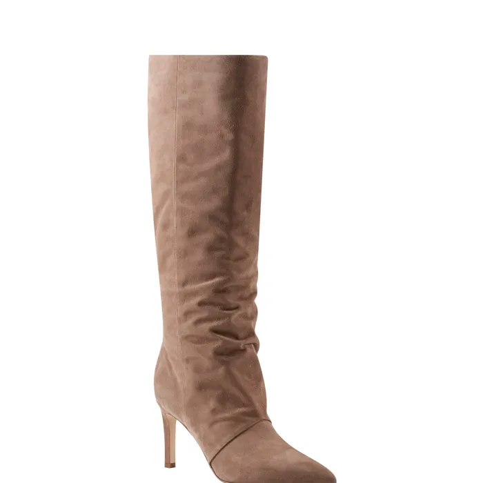 Narysa Dress Boot Natural Suede Boots and Booties Marc Fisher Women