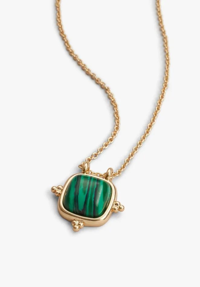 Necklaces Women Hush Lucille Malachite Necklace Gold