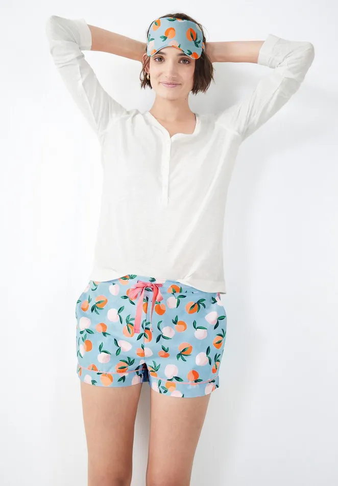 Nightwear Women Hush Isla Printed Pyjama Shorts Apricots Blueorange