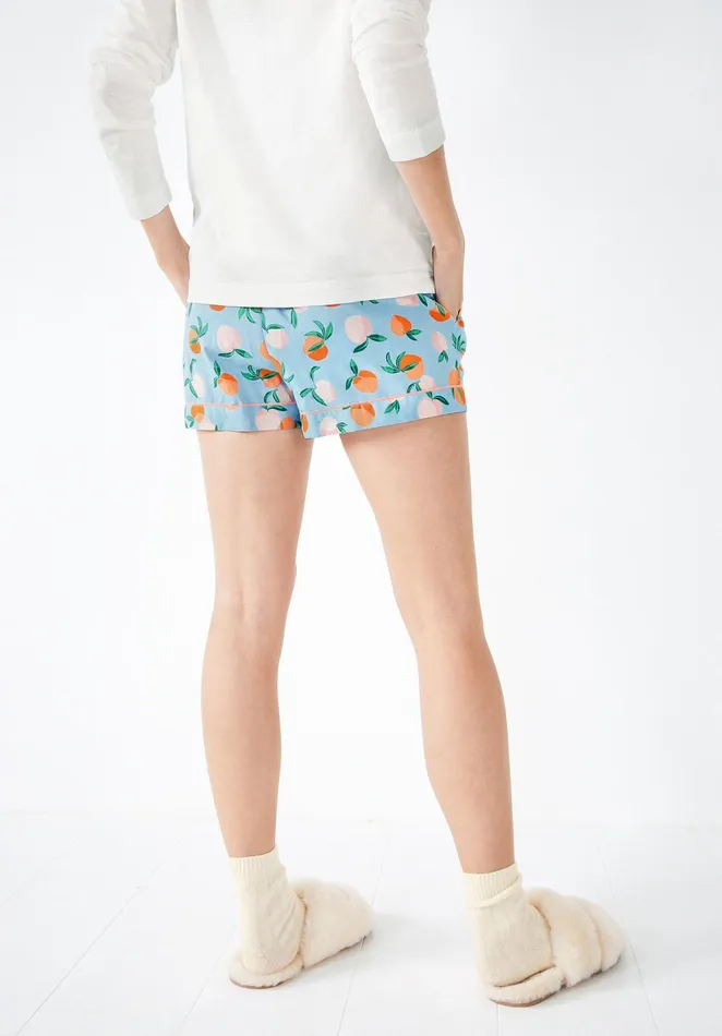 Nightwear Women Hush Isla Printed Pyjama Shorts Apricots Blueorange