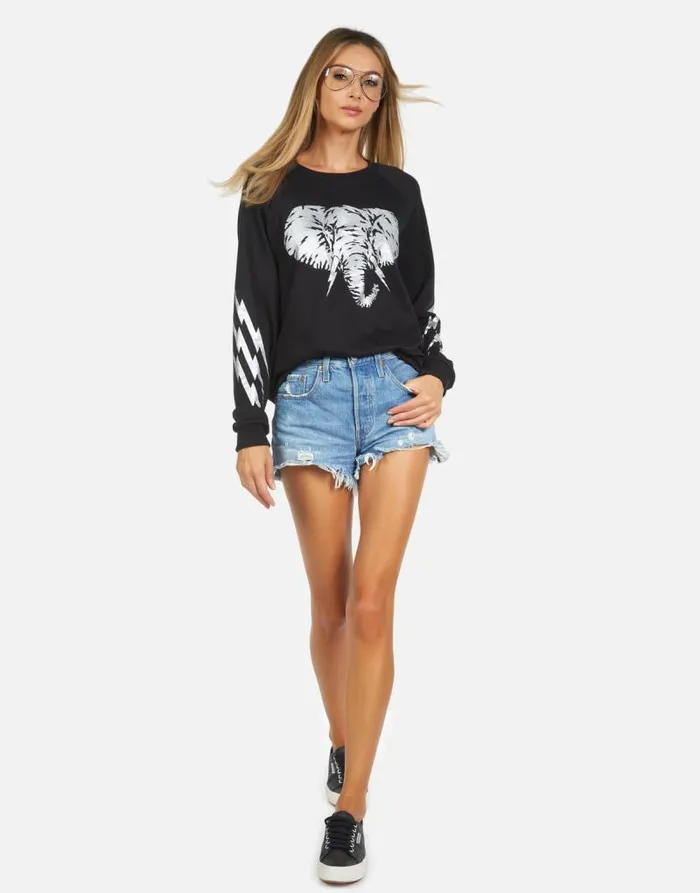Noleta Electric Elephant Black Women Lauren Moshi Long Sleeve