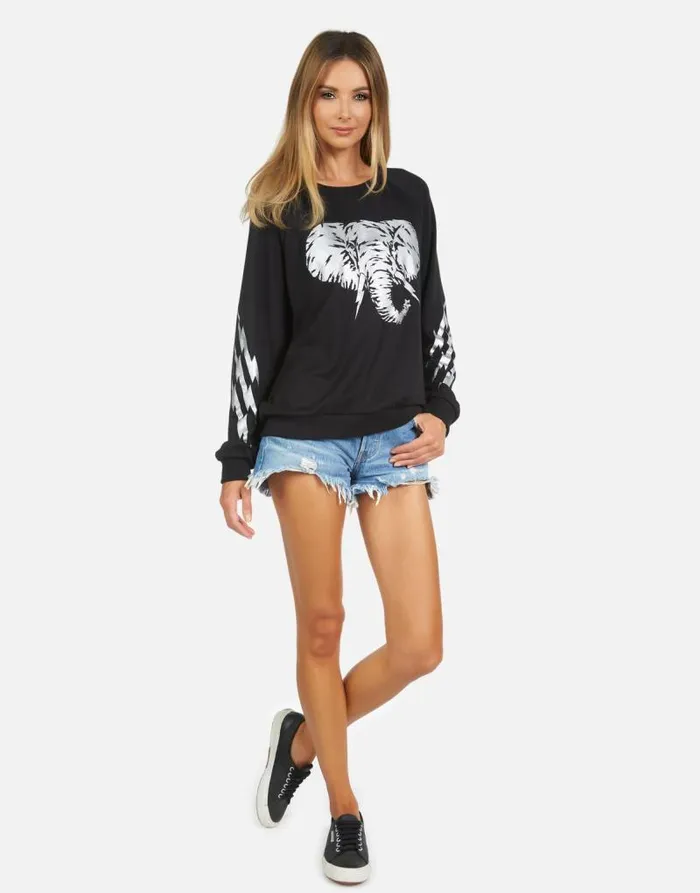 Noleta Electric Elephant Black Women Lauren Moshi Long Sleeve