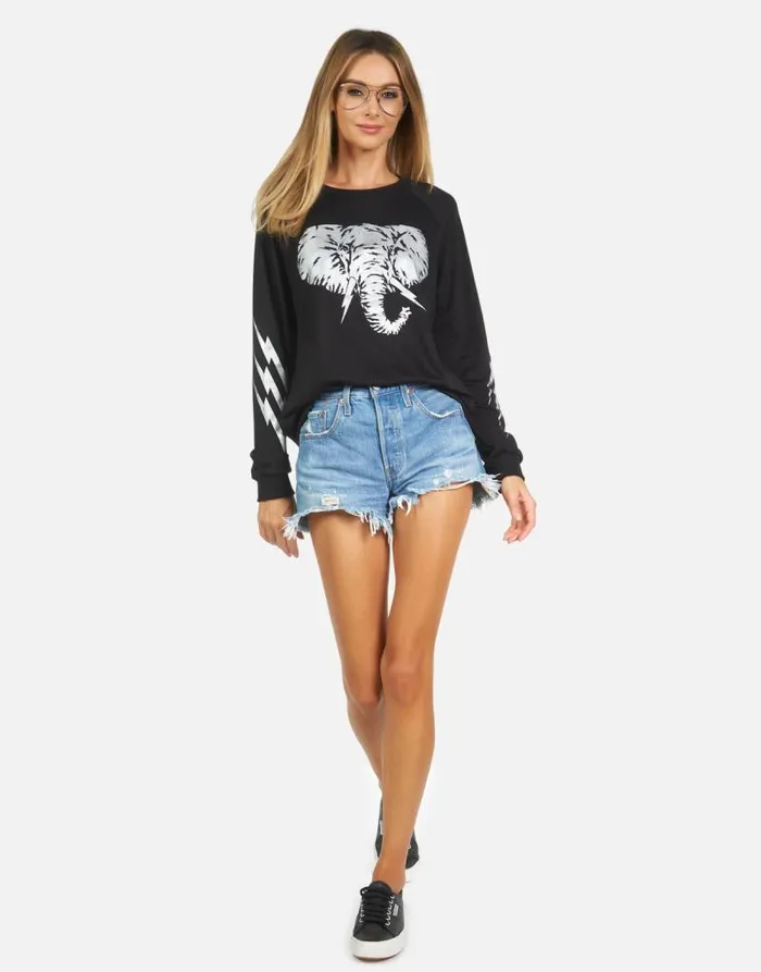 Noleta Electric Elephant Black Women Lauren Moshi Long Sleeve