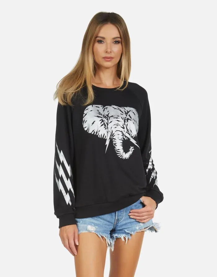 Noleta Electric Elephant Black Women Lauren Moshi Long Sleeve