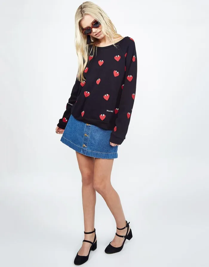 Noleta Mini Heartface Black Women Lauren Moshi Long Sleeve