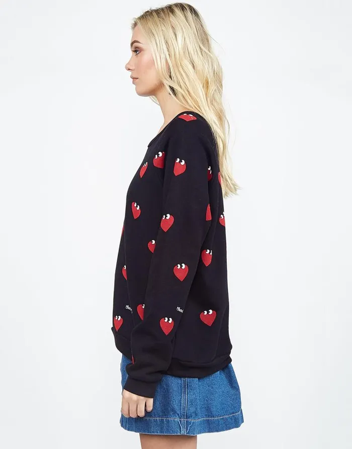 Noleta Mini Heartface Black Women Lauren Moshi Long Sleeve